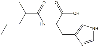 3-(1H-imidazol-4-yl)-2-(2-methylpentanamido)propanoic acid 结构式