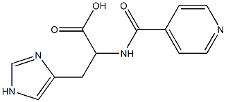 3-(1H-imidazol-4-yl)-2-(isonicotinoylamino)propanoic acid 结构式