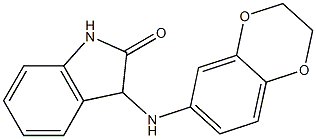 3-(2,3-dihydro-1,4-benzodioxin-6-ylamino)-2,3-dihydro-1H-indol-2-one 结构式