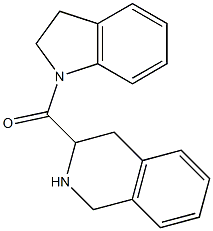 3-(2,3-dihydro-1H-indol-1-ylcarbonyl)-1,2,3,4-tetrahydroisoquinoline 结构式