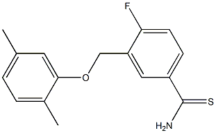 3-(2,5-dimethylphenoxymethyl)-4-fluorobenzene-1-carbothioamide 结构式