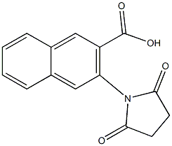 3-(2,5-dioxopyrrolidin-1-yl)-2-naphthoic acid 结构式