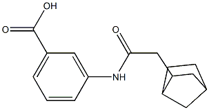 3-(2-{bicyclo[2.2.1]heptan-2-yl}acetamido)benzoic acid 结构式