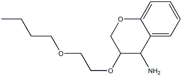 3-(2-butoxyethoxy)-3,4-dihydro-2H-1-benzopyran-4-amine 结构式