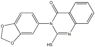 3-(2H-1,3-benzodioxol-5-yl)-2-sulfanyl-3,4-dihydroquinazolin-4-one 结构式