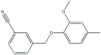 3-(2-methoxy-4-methylphenoxymethyl)benzonitrile 结构式