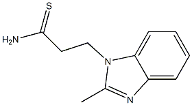 3-(2-methyl-1H-benzimidazol-1-yl)propanethioamide 结构式