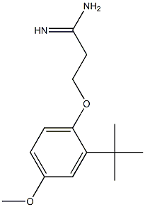 3-(2-tert-butyl-4-methoxyphenoxy)propanimidamide 结构式