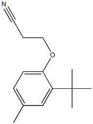 3-(2-tert-butyl-4-methylphenoxy)propanenitrile 结构式