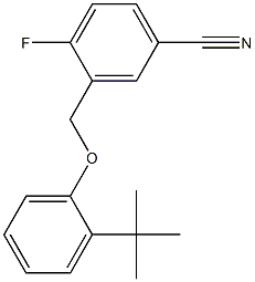 3-(2-tert-butylphenoxymethyl)-4-fluorobenzonitrile 结构式