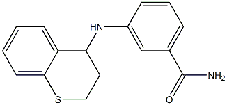 3-(3,4-dihydro-2H-1-benzothiopyran-4-ylamino)benzamide 结构式