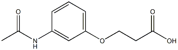 3-(3-acetamidophenoxy)propanoic acid 结构式