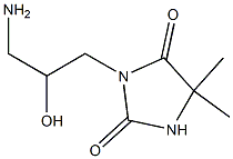 3-(3-amino-2-hydroxypropyl)-5,5-dimethylimidazolidine-2,4-dione 结构式