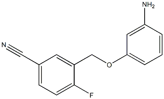 3-(3-aminophenoxymethyl)-4-fluorobenzonitrile 结构式