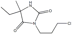 3-(3-chloropropyl)-5-ethyl-5-methylimidazolidine-2,4-dione 结构式