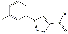 3-(3-methylphenyl)-1,2-oxazole-5-carboxylic acid 结构式