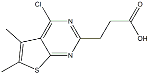 3-(4-chloro-5,6-dimethylthieno[2,3-d]pyrimidin-2-yl)propanoic acid 结构式
