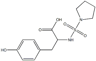 3-(4-hydroxyphenyl)-2-[(pyrrolidine-1-sulfonyl)amino]propanoic acid 结构式