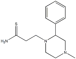 3-(4-methyl-2-phenylpiperazin-1-yl)propanethioamide 结构式