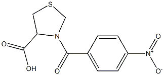 3-(4-nitrobenzoyl)-1,3-thiazolidine-4-carboxylic acid 结构式