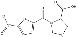 3-(5-nitro-2-furoyl)-1,3-thiazolidine-4-carboxylic acid 结构式