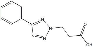 3-(5-phenyl-2H-1,2,3,4-tetrazol-2-yl)propanoic acid 结构式