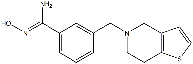 3-(6,7-dihydrothieno[3,2-c]pyridin-5(4H)-ylmethyl)-N'-hydroxybenzenecarboximidamide 结构式