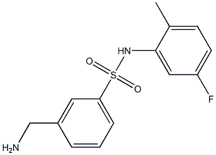 3-(aminomethyl)-N-(5-fluoro-2-methylphenyl)benzenesulfonamide 结构式