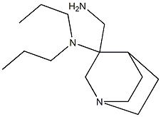 3-(aminomethyl)-N,N-dipropyl-1-azabicyclo[2.2.2]octan-3-amine 结构式