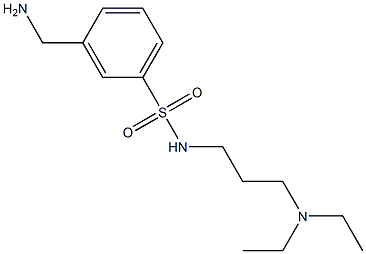 3-(aminomethyl)-N-[3-(diethylamino)propyl]benzenesulfonamide 结构式