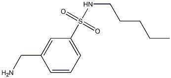 3-(aminomethyl)-N-pentylbenzene-1-sulfonamide 结构式