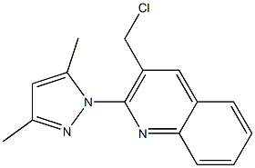 3-(chloromethyl)-2-(3,5-dimethyl-1H-pyrazol-1-yl)quinoline 结构式