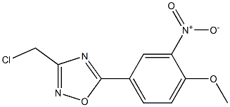 3-(chloromethyl)-5-(4-methoxy-3-nitrophenyl)-1,2,4-oxadiazole 结构式