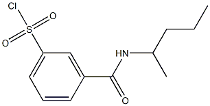 3-(pentan-2-ylcarbamoyl)benzene-1-sulfonyl chloride 结构式