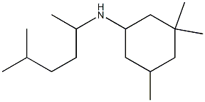 3,3,5-trimethyl-N-(5-methylhexan-2-yl)cyclohexan-1-amine 结构式