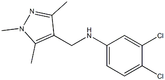 3,4-dichloro-N-[(1,3,5-trimethyl-1H-pyrazol-4-yl)methyl]aniline 结构式