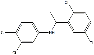 3,4-dichloro-N-[1-(2,5-dichlorophenyl)ethyl]aniline 结构式