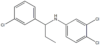 3,4-dichloro-N-[1-(3-chlorophenyl)propyl]aniline 结构式