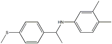 3,4-dimethyl-N-{1-[4-(methylsulfanyl)phenyl]ethyl}aniline 结构式