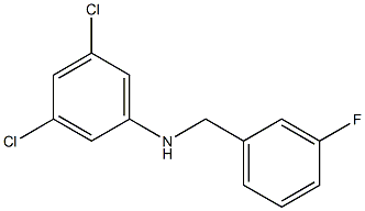 3,5-dichloro-N-[(3-fluorophenyl)methyl]aniline 结构式