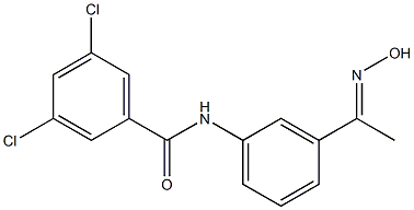 3,5-dichloro-N-{3-[1-(hydroxyimino)ethyl]phenyl}benzamide 结构式