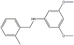 3,5-dimethoxy-N-[(2-methylphenyl)methyl]aniline 结构式
