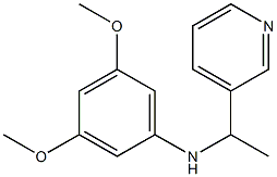 3,5-dimethoxy-N-[1-(pyridin-3-yl)ethyl]aniline 结构式