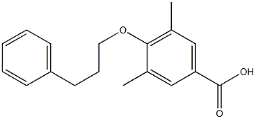 3,5-dimethyl-4-(3-phenylpropoxy)benzoic acid 结构式