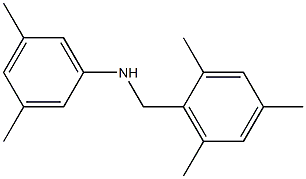 3,5-dimethyl-N-[(2,4,6-trimethylphenyl)methyl]aniline 结构式