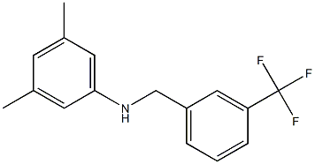 3,5-dimethyl-N-{[3-(trifluoromethyl)phenyl]methyl}aniline 结构式