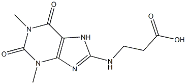 3-[(1,3-dimethyl-2,6-dioxo-2,3,6,7-tetrahydro-1H-purin-8-yl)amino]propanoic acid 结构式