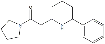 3-[(1-phenylbutyl)amino]-1-(pyrrolidin-1-yl)propan-1-one 结构式