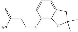 3-[(2,2-dimethyl-2,3-dihydro-1-benzofuran-7-yl)oxy]propanethioamide 结构式