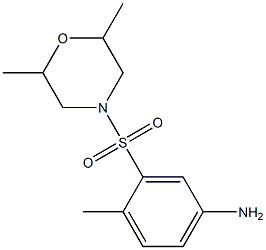 3-[(2,6-dimethylmorpholine-4-)sulfonyl]-4-methylaniline 结构式